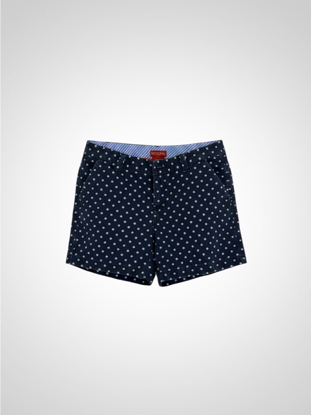 Vintage Merona Navy Shorts with Light Blue Polka Dots